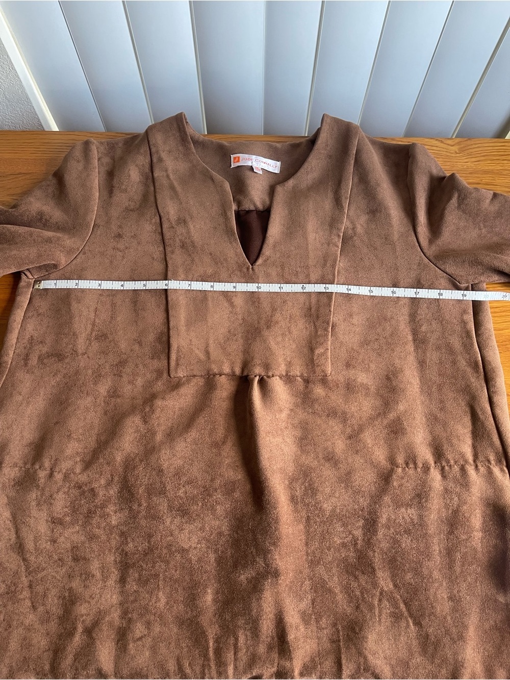 Jude Connally Kerry Faux Suede Dress Brown XS - Picture 8 of 14